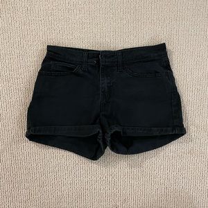Black Levi's High Rise Jean Shorts